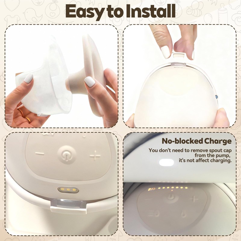 6pcs Breast Pump Spout Cap Compatible with eufy S1 Pro/S1/E10/E20,Breast