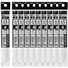 Pentel XBXM5H-A Ballpoint Pen Refill, 0.5 Black, Pack of 10