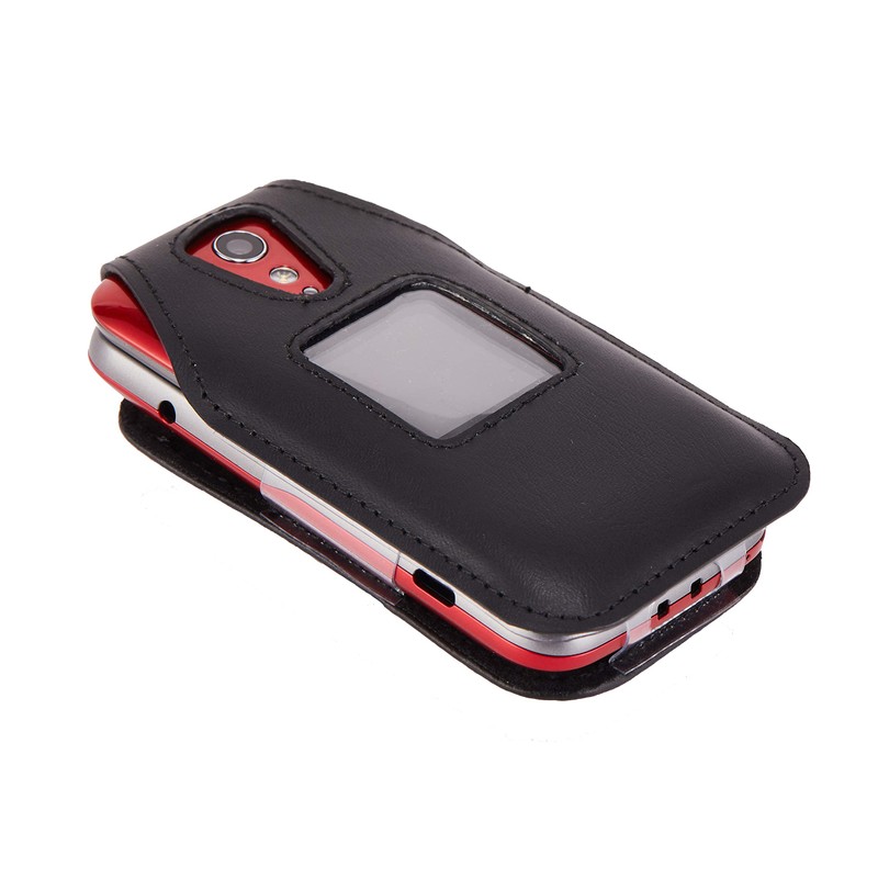 Fitted Leather Case for GreatCall Lively Flip (Model: 4053S), Jitterbug