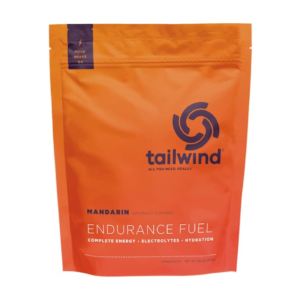 Tailwind Nutrition Endurance Fuel Mandarin Orange 30 Servings, Hydration Drink Mix with Electrolytes and Calories, Non-GMO, Free of Soy, Dairy, and Gluten, Vegan Friendly