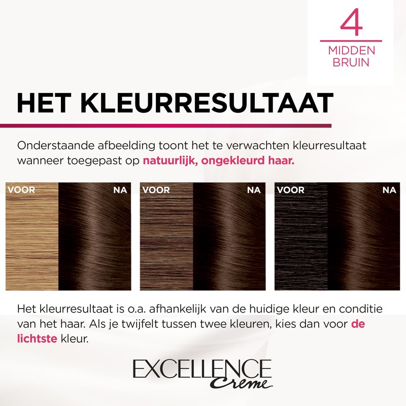 L'Oréal Paris - L'Oréal Paris 4 Medium Brown Excellence Cream