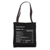 Funny Cereal Muesli Thanksgiving Nutritional Fact Tote Bag