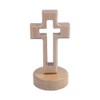 Tiardey Wooden Cross with Base, Wooden Cross for Standing, Cross