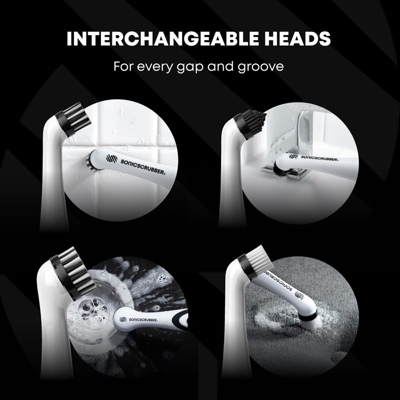 SonicScrubber Household Cleaning Brush - Electric Scrubbing Brush - Home,