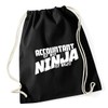 Hippowarehouse Accountant by Day Ninja by Night Drawstring Cotton School