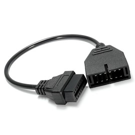 OBD1 Scanner Connector, OBD1 to OBD2 GM Adapter, Scanning Diagnostic Extension Tool Cable Connector, Suitable for 12 Pin to OBD1 to OBD2 16 Pin Connector (Black)