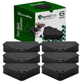 Mouse Bait Station Outdoor with Keys 6 Pack | Tamper Resistant Mice Bait Boxes | Mice Stations for Indoors & Outdoor Use | Safe for Children and Pets Mouse Traps | Small Rodent Bait Station |