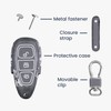kwmobile Car Key Case Compatible with Ford 3-Button Car Key