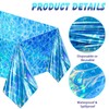 PHOGARY 2 Pcs Iridescent Ocean Wave Tablecloths, Sea Ocean Tablecloth