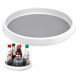 Lazy Susan Turntable Non-Skid Spice Turntable Rack 12-Inch Pantry Storage Organizers for Cabinet Kitchen Fridge Bathroom Countertop Organizing