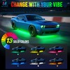 MICTUNING U8 RGB Underglow LED Light Bar, Dual Remote Control,