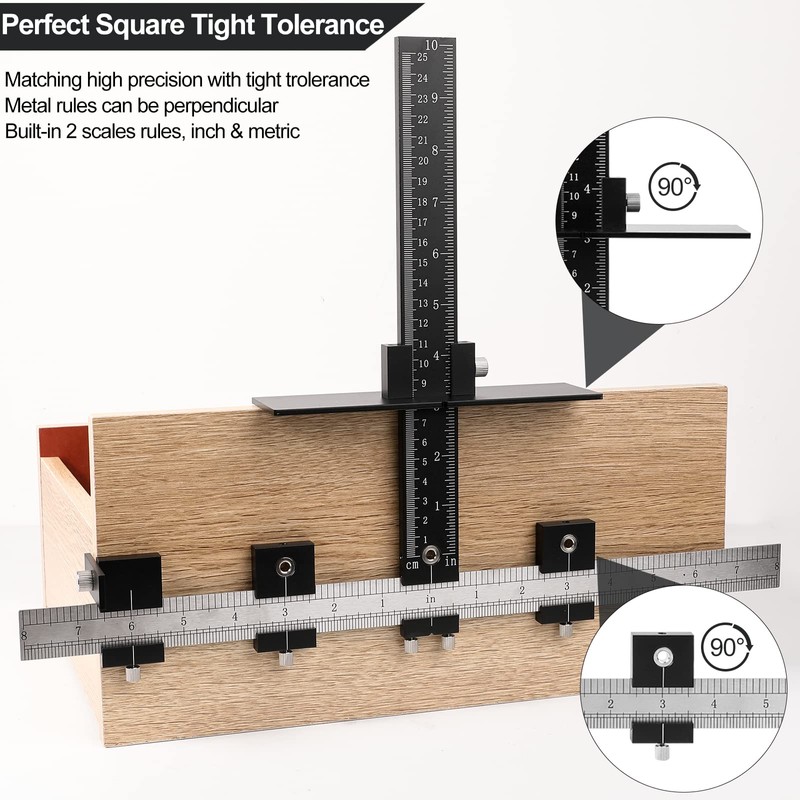 Cabinet Hardware Jig, Aluminum Alloy Pull Template with Adjustable of