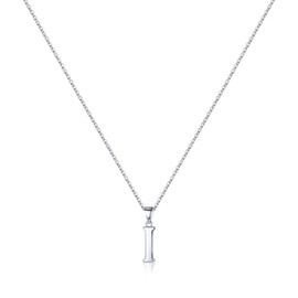 TINGN Women's Necklace, 925 Silver Chain with Letters, Hypoallergenic Initials Necklace, Letter Chain, Initials Pendant, S925 Sterling Silver Chain, Women's Initials Necklace, Jewellery, Gifts, Sterling Silver