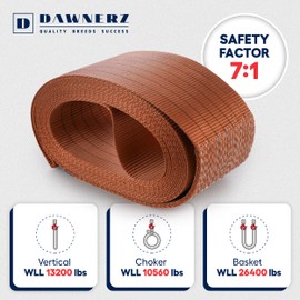 Dawnerz Endless Sling 13200 Lbs Vertical Wll 25ft - Lifting Sling - Industrial Slings: Endless Sling for Construction, Boat Lift Slings, Crane Lifting Straps