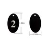 StayMax Aluminum Alloy Oval Number Tag Key Tag with Key