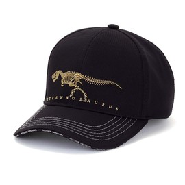 Carolata Tyrannosaurus Bones Sports Cap (Black, One Size) Dinosaur Skeleton Hat Cap for Men Summer, black (black 19-3911tcx), Free Size