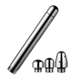 Nozzle Shower 3 Heads Aluminum Cleaner Cleansing Colonic Douche System Cleaner(Silver)