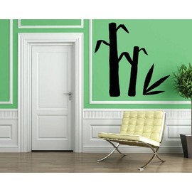 DesignToRefine Lucky Bamboo Two Stalks Symbol of Love Floral Decor Wall Mural Vinyl Decal Sticker M021