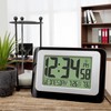 La Crosse Technology W88631 Digital Atomic Black Wall Clock with