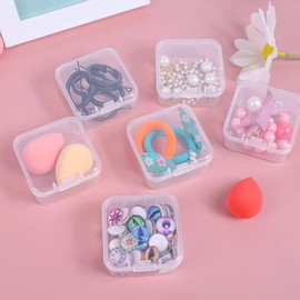 Mini Storage Container, Small Storage Box, Transparent Storage Boxes, Plastic Stacking Box, Transparent Plastic with Lid for Small Items