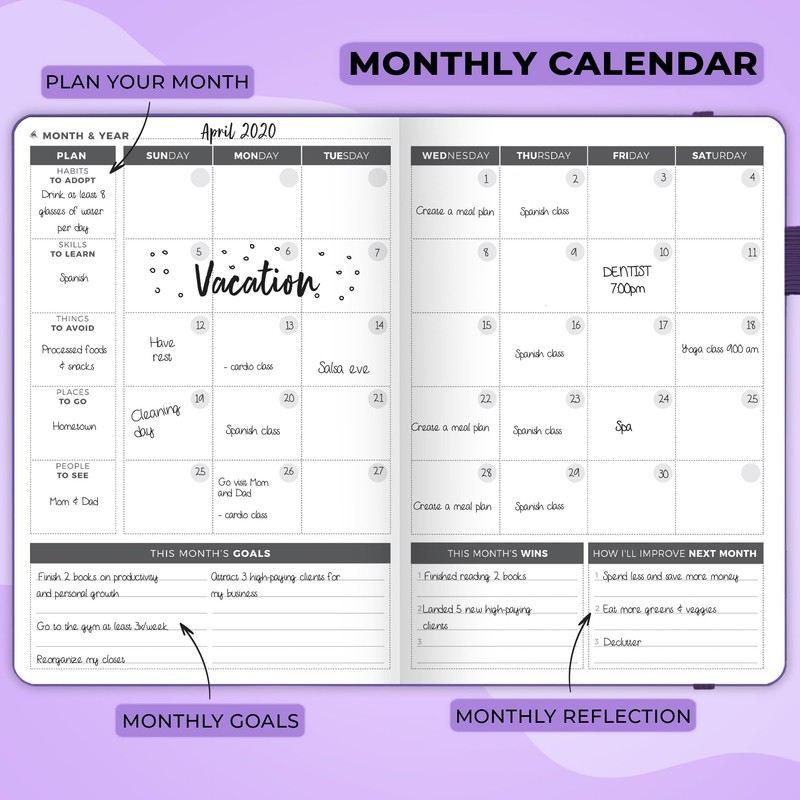 Clever Fox Planner – Undated Weekly & Monthly Planner for