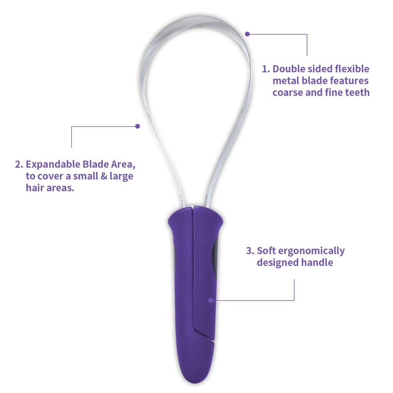 BOTH WINNERS Dual-Sided Shedding Blade with Stainless Steel Blade, De-Shedding