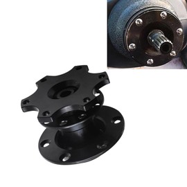 Polcatay Steering Wheel Adapter, 6 Hole Racing Modification Steering Wheel Device, Quick Release Detachable Hub Adapter, Universal for Most Cars Motorsport Rally Repair Accessories (Black)