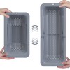 Gulex Colador de acero inoxidable de 3 cuartos, colador para