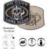 Skull No Club Lone Rider Biker Patch Sew on or
