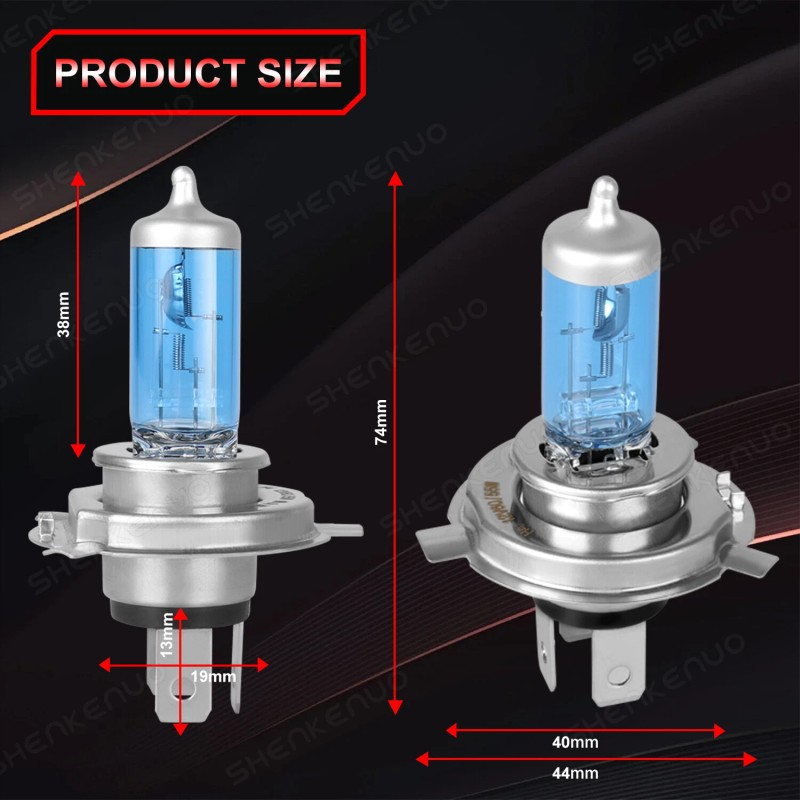 SHENKENUO 4PCS 5.75" 5-3/4 inch LED Headlight H4 Halogen Lamp