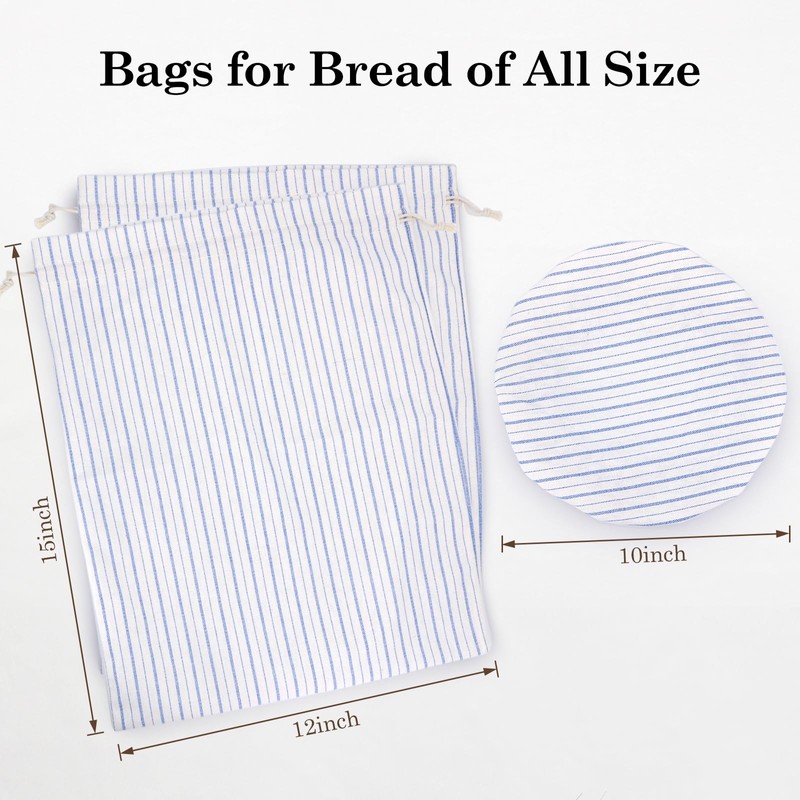 Reusable Bread Bags for Homemade Bread with TPU Lining &