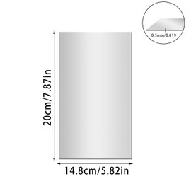 TSKDKIT 304 Stainless Steel Sheet 0.5 mm Stainless Steel Plates A5, 21 x 14.8 cm Metal Sheet Square Steel Plate Metal Plate for Repair, Welding, Baking Plate, Fender Liner, Laser Engraved DIY Crafts,