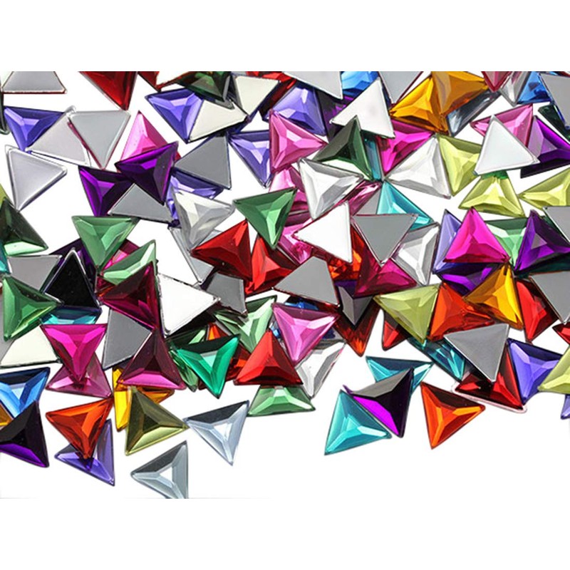 Allstarco 68mm Orange Hyacinth H125 Flat Back Triangle Acrylic Gems