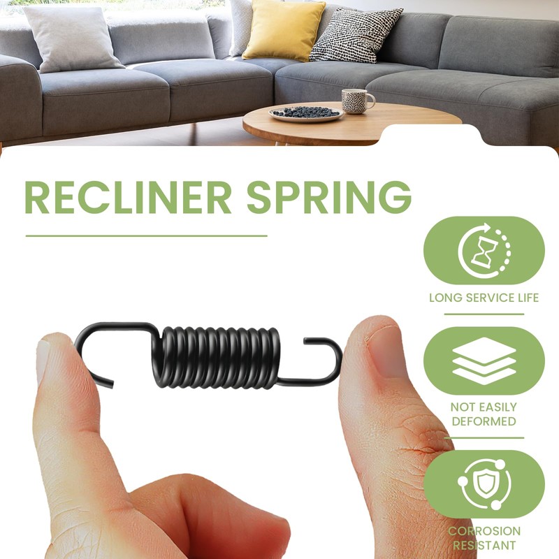 Zookpr 2-1/4 Inch Recliner Spring 10 Pack, Durable Tension Springs