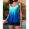 Yonique Womens Two Piece Swimsuits Tankini Top with Boy Shorts