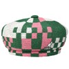 Kangol Pop Gingham Jax Beret - Turf Green/Pepto/L