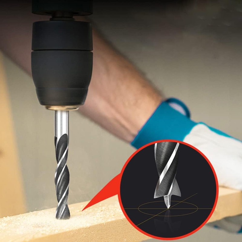 KEWAYO Brad Point Wood Drill Bit - 8 Pcs 3-10mm
