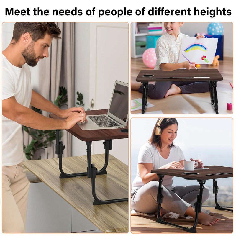 DECOSIS Laptop Desk for Bed Height Adjustable, Lap Bed Table
