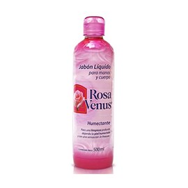 Jabón Líquido Manos y Cuerpo Rosa Venus 12 Pz De 500ml