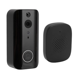 Video Doorbell, 1080P 2 Way Talk 2.4G 5G Cordless Fidelity Voice Conversion Doorbell Camera with PIR Motion Detection, Infrared Night Vision, Convenient Video Doorbell for Home