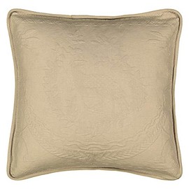 Historic Charleston King Charles Classic European Matelasse Cotton Decorative Pillow Case, Throw Pillow (20 in x 20 in), BIRCH