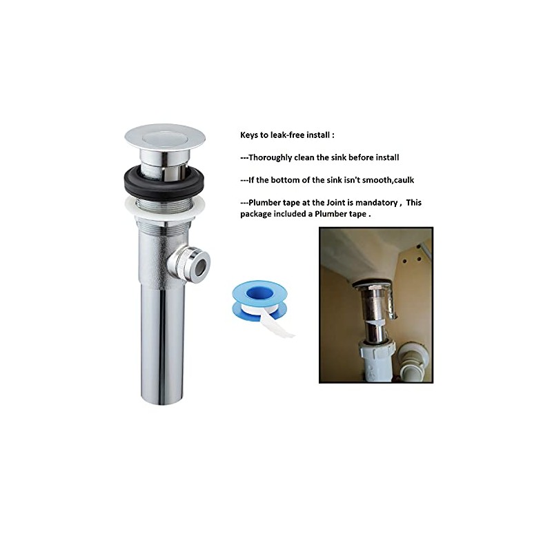 Artiwell Sink Pop-Up Drain Stopper Assembly with Lift Rod and