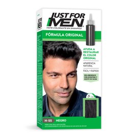Just For Men, Tinte Colorante En Shampoo, Negro H55, Opción Ideal Para Cubrir 100% de Las Canas, 66ml