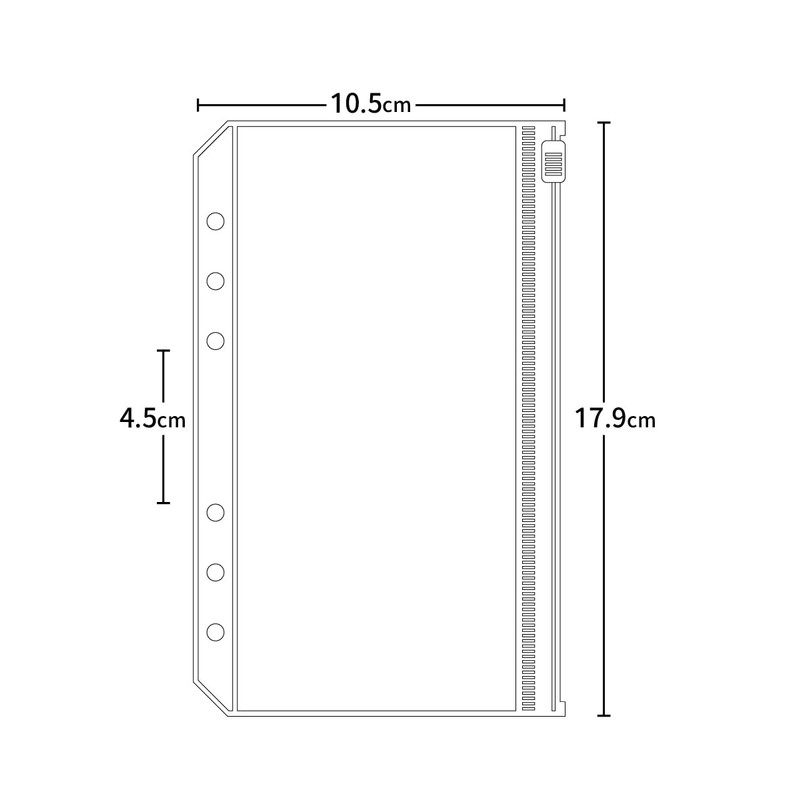 PinezOne [A6 Transparent Refill] A6 6 Hole Transparent Refill with