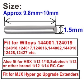 ZDingTech 60PCS 1.5x10mm Dowel Pin,Wltoys 144001 Hinge pin Spare Parts,Wltoys 124017 Hex Wheel Hub Nut Pins RC Car for WLtoys 144010 144011 12428 124016 124019 124018 Parts,FY 1/12 Car,HBX