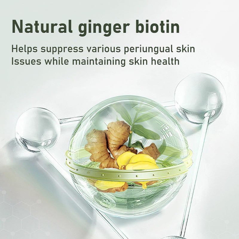 2PCS Ginger Nail Serum Solution, Ginger Cuticle Care Oil for
