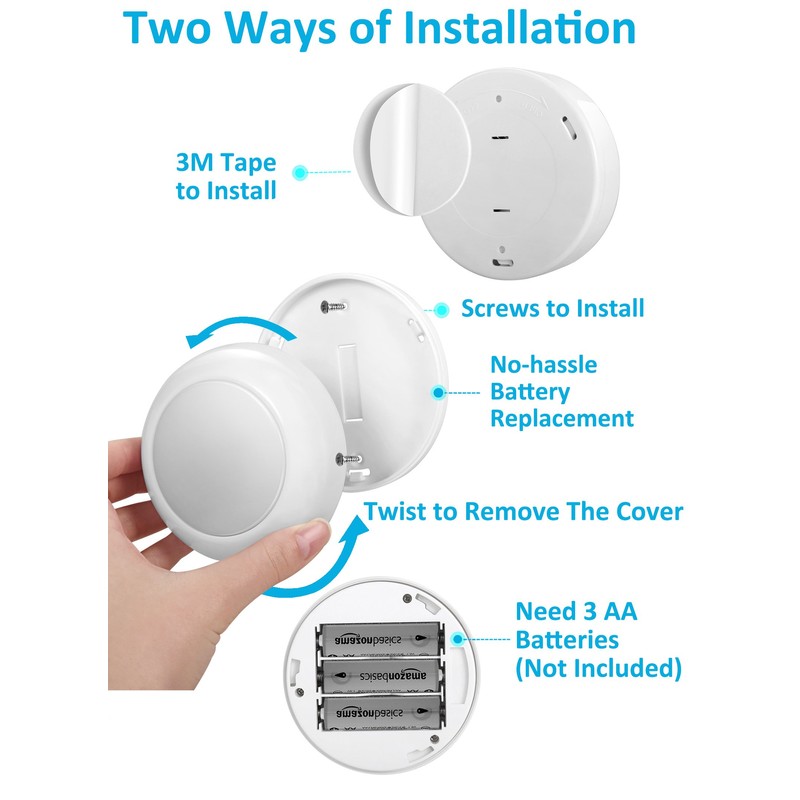 BLS Wireless Dimmable LED Puck Lights with Remote Control, AA-1030