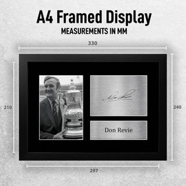 HWC Trading FR A4 Don Revie Leeds United Gifts Printed Signed Autograph Picture for Football Fans and Supporters - A4 Framed