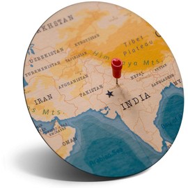 Destination Vinyl ltd Magnet for Refrigerator, Fridge - New Delhi World Map n for Office, Cabinet and Whiteboard, Magnetic Stickers, 21937