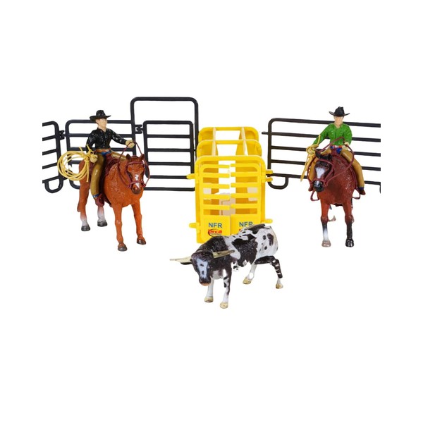 Big Country Toys 14 Piece Roper Set - Cowboy Toys - Horse Toy Figurines & Playsets